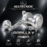 ALUTECNOS - ALBACORE JIGGING REEL 8LBS GORILLA VELOCE - LEFT HANDLE CONVENTIONAL REEL MADE IN ITALY