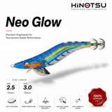 HINOTSU - NEO GLOW SQUID HOOK #2.5/#3.0 SQUID BAIT