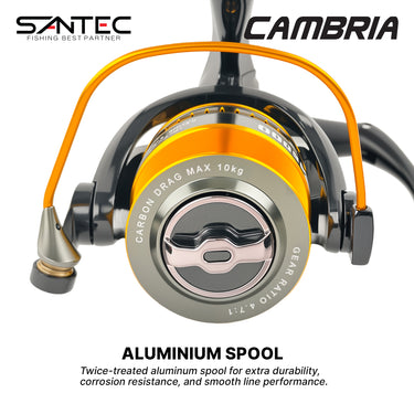 SANTEC - CAMBRIA - 7+1BB - ALUMINIUM SPOOL - SPINNING REEL