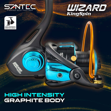 SANTEC - WIZARD KINGSPIN - 10+1BB - GRAPHITE BODY - SPINNING REEL