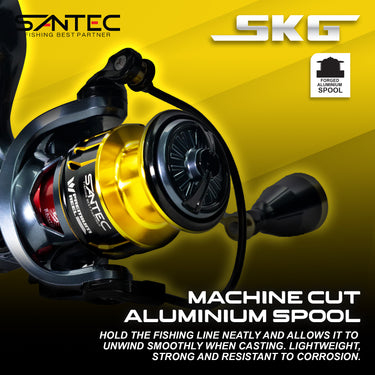 SANTEC - SKG - 10+1SUSBB - GRAPHITE BODY SPINNING REEL