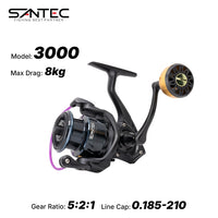 SANTEC - CAMBRIA FX 7+1BB GRAPHITE BODY SPINNING REEL