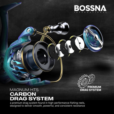BOSSNA - VANGUARD - 8+1SUSBB - GRAPHITE BODY SPINNING REEL