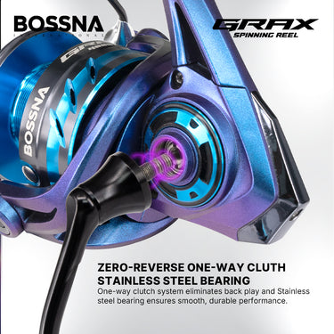 BOSSNA - GRAX 8+1SUSBB SW GRAPHITE BODY - SPINNING REEL