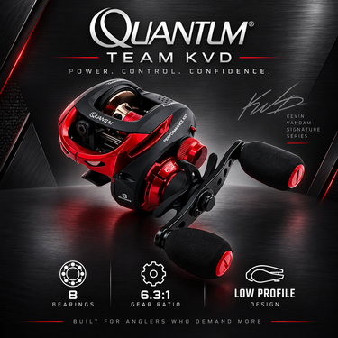 QUANTUM - KVD PT - KVD101 SPTA 8BB - LEFT HANDLE ALUMINUM BODY BAITCASTING REEL