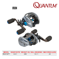 QUANTUM - IRON PT 6BB - ALUMINIUM FRAME LEFT HANDLE BAITCASTING REEL