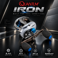QUANTUM - IRON PT 6BB - ALUMINIUM FRAME LEFT HANDLE BAITCASTING REEL