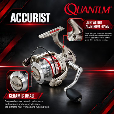 QUANTUM - ACCURIST PT - 40SZ 8BB - ALUMINUM BODY SPINNING REEL