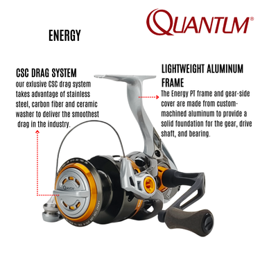 QUANTUM - ENERGY PT - E15PTID / E40PTID 11BB - ALUMINUM BODY SPINNING REEL