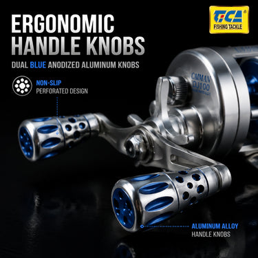 TICA - CAIMAN 100/150/200 - ALUMINIUM BODY RIGHT HANDLE BAITCASTING REEL (DJ SERIES)