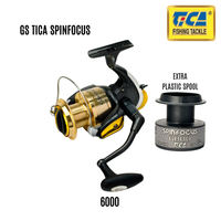 TICA - SPINFOCUS 2500/3500/4500/6000 GRAPHITE BODY SPINNING REEL (GS SERIES)