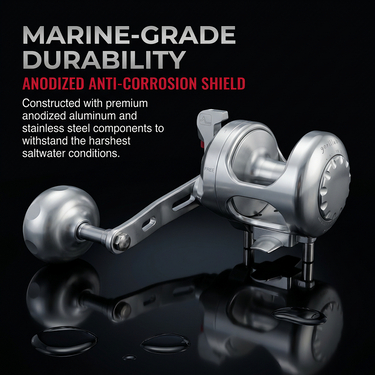 ALUTECNOS - ALBACORE JIGGING REEL 8LBS GORILLA VELOCE - LEFT HANDLE CONVENTIONAL REEL MADE IN ITALY