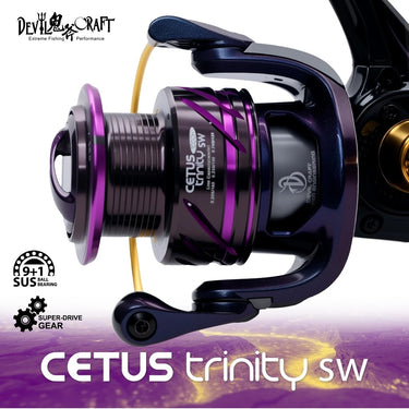 DEVIL CRAFT - CETUS TRINITY - 9+1SUSBB - GRAPHITE BODY SPINNING REEL