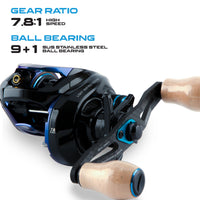DEVIL CRAFT - CASTELLA KETOS - CK100H-SW - 9+1SUSBB - GRAPHITE BODY BAITCASTING REEL
