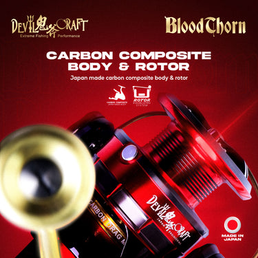 DEVIL CRAFT - BLOOD THORN - 9+1SUSBB - FULL CARBON BODY - SPINNING REEL