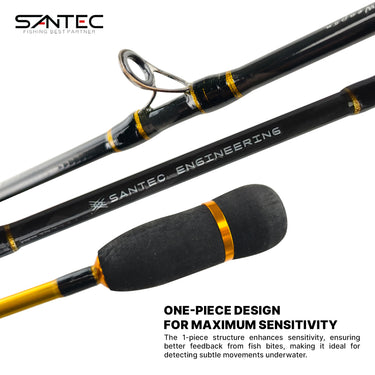 SANTEC - ZENTO SOLID CARBON ROD 1 SECTION SPINNING/CASTING ROD