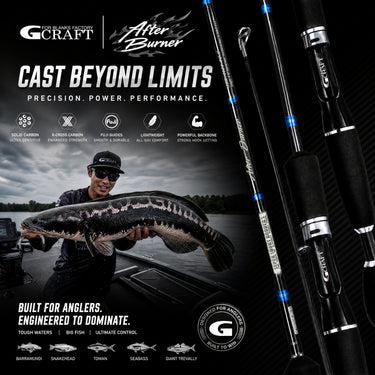 GCRAFT - AFTER BURNER 1 SECTION CARBON CASTING FISHING ROD MADE IN JAPAN