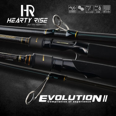 HEARTY RISE - EVOLUTION II - 2 SECTION CARBON ROD SPINNING/CASTING ROD