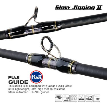 EARTY RISE - SLOW JIGGING II - SLOW PITCH JIGGING ROD - 1.5 SECTION BAITCASTING JIGGING FISHING ROD