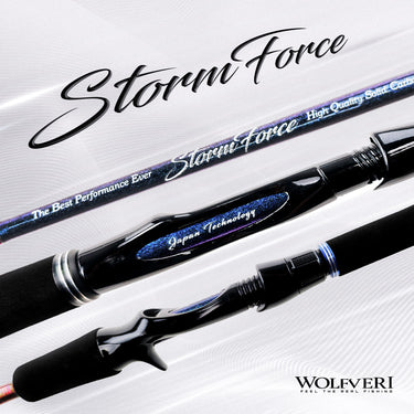 WOLFVERI - STORM FORCE - SOLID CARBON - 1 SECTION / 1.5 SECTION JIGGING ROD LIGHT JIGGING SP-SPINNING/CS-CASTING ROD