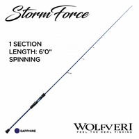 WOLFVERI - STORM FORCE - SOLID CARBON - 1 SECTION / 1.5 SECTION JIGGING ROD LIGHT JIGGING SP-SPINNING/CS-CASTING ROD