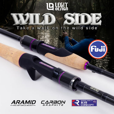 LEGIT DESIGN - WILD SIDE 1 SECTION / 1.5 SECTION ARAMID REINFORCEMENT PREMIUM SPINNING/BAITCASTING ROD JAPAN