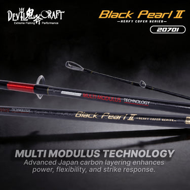 DEVIL CRAFT - BLACK PEARL II - HEAVY COVER SERIES - 1.5 SECTION HEAVY LURE CASTING ROD BOTTOM FISHING POPPING