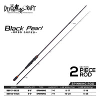 DEVIL CRAFT - BLACK PEARL BASS GAME - 1 SECTION/2 SECTION SPINNING/CASTING BASS ROD