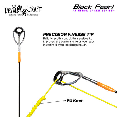 DEVIL CRAFT - BLACK PEARL - FINESSE GAME 1 SECTION SPINNING ROD