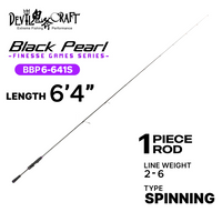 DEVIL CRAFT - BLACK PEARL - FINESSE GAME 1 SECTION SPINNING ROD