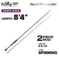 DEVIL CRAFT - SQUID RESPONDER - 2 SECTION EGI SERIES SLOW JIGGING SPINNING ROD