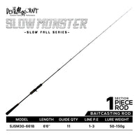DEVIL CRAFT - SLOW MONSTER - SLOW FALL SERIES 1 SECTION BAITCASTING SLOW JIGGING ROD