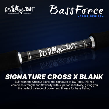 DEVIL CRAFT - BASS FORCE ROD - BASS SERIES 1.5 SECTION / 2 SECTION SPINNING/CASTING ROD