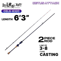 DEVIL CRAFT - CETUS ATTACK ULTRA LIGHT GAME - 2 SECTION ULTRA LIGHT ROD SPINNING/CASTING ROD