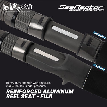 DEVIL CRAFT - SEA RAPTOR - JIGGING DOMINATOR VERTICAL 1 SECTION JIGGING/ELECTRIC REEL ROD