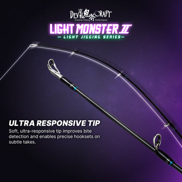 DEVIL CRAFT - LIGHT MONSTER 2 - LIGHT JIGGING SERIES 1 SECTION LIGHT JIGGING ROD