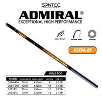 SANTEC - ADMIRAL CARBON POLE PRAWN/PUYU FISHING POLE