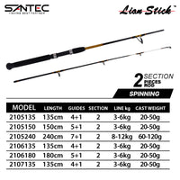 LIAN STICK - SPINNING 2105/2106/2107 2 SECTION ROD FISHING ROD