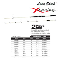 LIAN STICK - XAPRING 2 SECTION SPINNING ROD