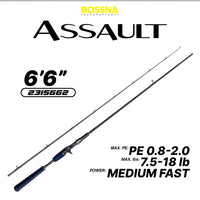 BOSSNA - ASSAULT 2 SECTION BAITCASTING CARBON ROD