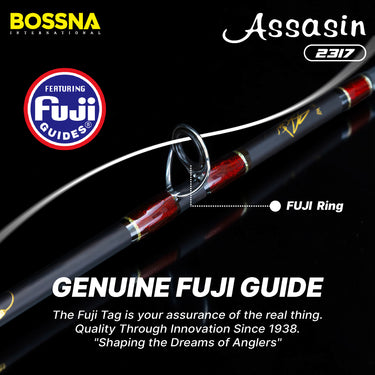 BOSSNA - ASSASIN 2 SECTION HI-CARBON BAITCASTING ROD 5'6" LURES CASTING