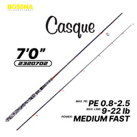 BOSSNA - CASQUE 2 SECTION SPINNING ROD POND FISHING LIGHT BOTTOM
