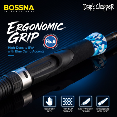 BOSSNA - DARK CHOPPER 1.5 SECTION CARBON SPINNING ROD