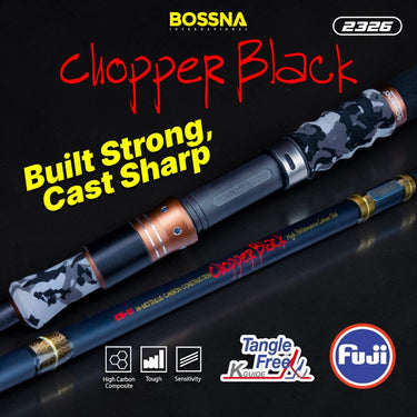 BOSSNA - CHOPPER BLACK 1.5 SECTION SPINNING ROD