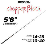 BOSSNA - CHOPPER BLACK 1.5 SECTION SPINNING ROD