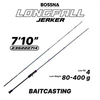 BOSSNA - LONGFALL JERKER 1.5 SECTION BAITCASTING JIGGING ROD