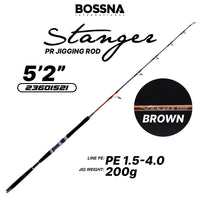 BOSSNA - STANGER PR 1 SECTION BAITCASTING/SPINNING JIGGING ROD