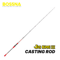 BOSSNA - JIG KING II 6ft SLOW JIGGING ROD - 1 SECTION CARBON SPINNING/CASTING ROD