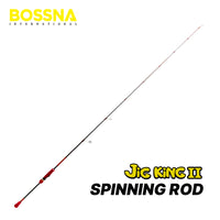 BOSSNA - JIG KING II 6ft SLOW JIGGING ROD - 1 SECTION CARBON SPINNING/CASTING ROD