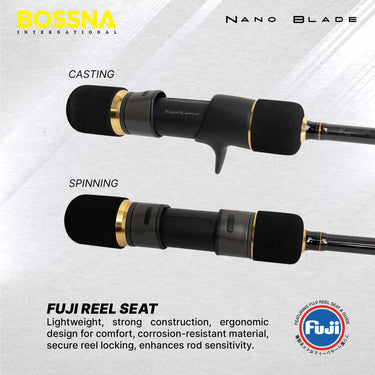 BOSSNA - NANO BLADE SLOW PITCH - SPINNING/CASTING - 1.5 SECTION JIGGING ROD - SPIRAL GUIDE JIGGING ROD SLOW JIGGING ROD